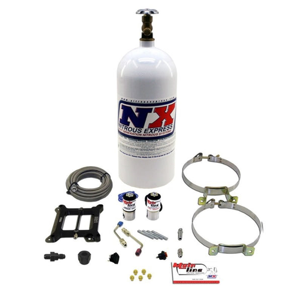 Nitrous Express Mainline Carb Nitrous Kit w/10lb Bottle - Bull Strap