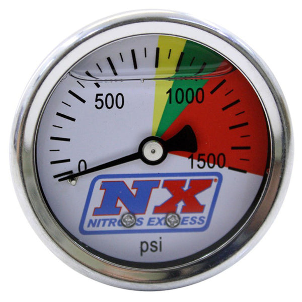 Nitrous Express Nitrous Pressure Gauge Only (0-1500 PSI) - Bull Strap