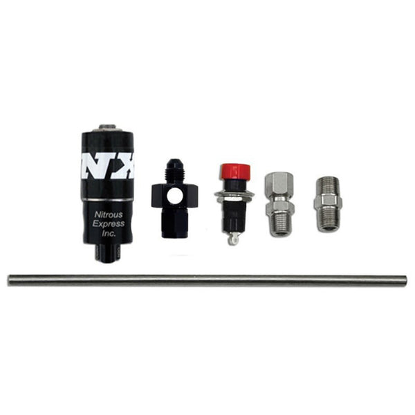 Nitrous Express Nitrous Purge Valve (4AN Manifold Push Button and Vent Tube) - Bull Strap
