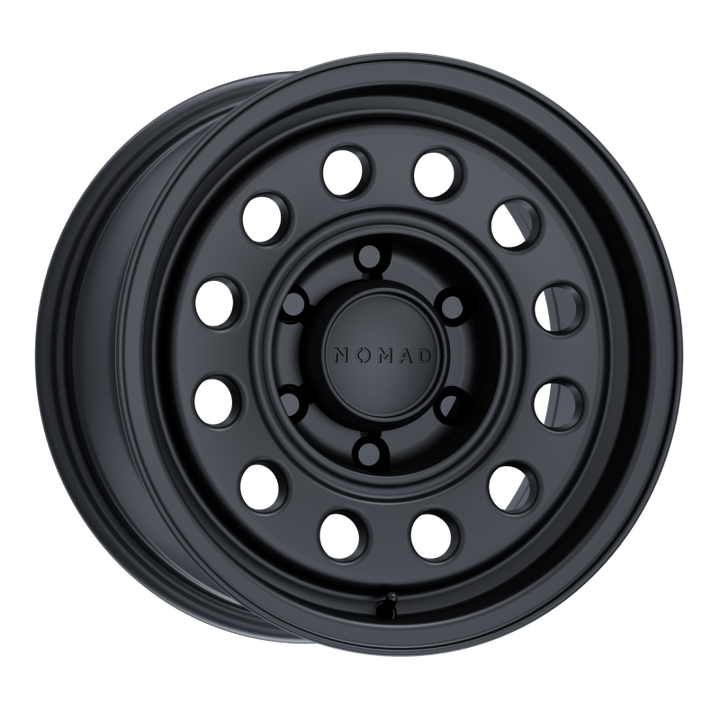 Nomad N501SB Convoy 17x8.5in / 6x139.7 BP / 0mm Offset / 106.1mm Bore - Satin Black Wheel - Bull Strap