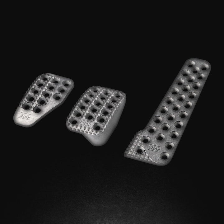 OMP Aluminum Racing Pedals (Set of 3) - Bull Strap
