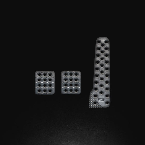 OMP Sand-Blasted Aluminum Pedals (Set of 3) - Bull Strap