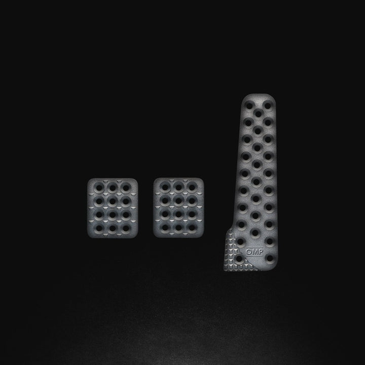 OMP Sand-Blasted Aluminum Pedals (Set of 3) - Bull Strap