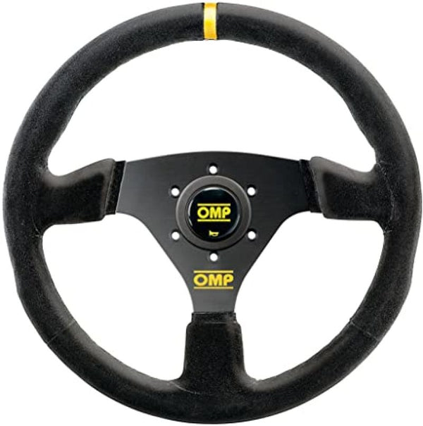 OMP Targa Steering Wheel Black/Black - Bull Strap
