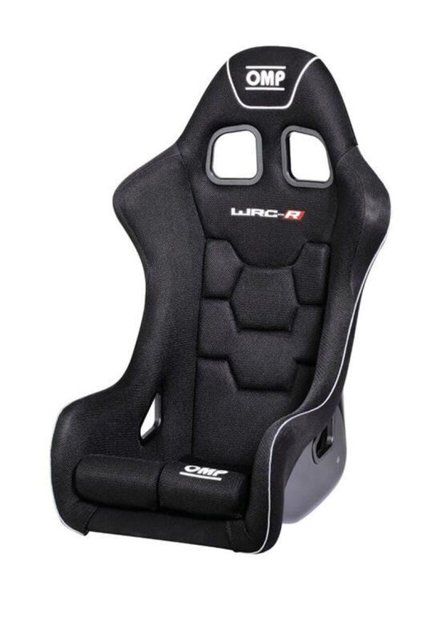OMP WRC Series Fiberglass Seat - Black - Bull Strap
