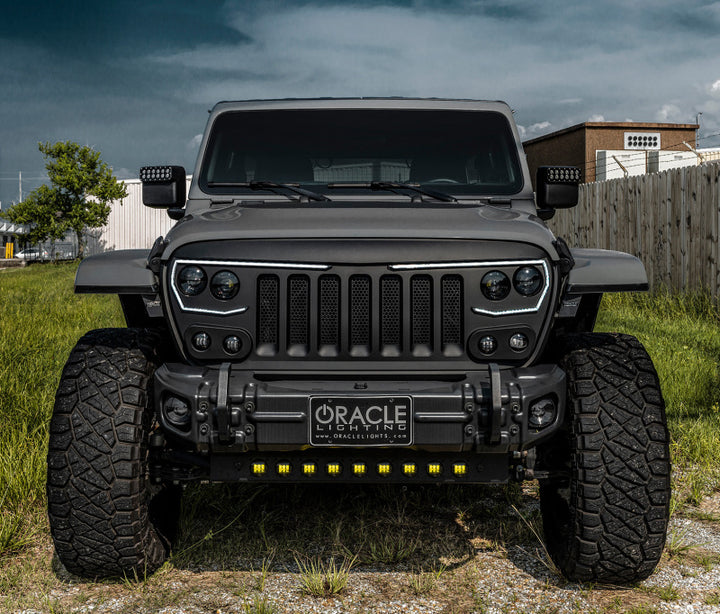 ORACLE Lighting 2019+ Jeep Wrangler JL Skid Plate w/ Integrated LED Emitters - Yellow - Bull Strap