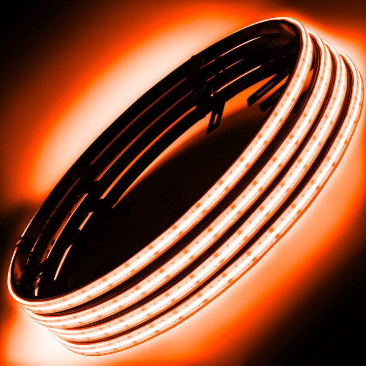 ORACLE Lighting LED Illuminated Wheel Rings 16.5in PLASMA ColorSHIFT w/BC2 Bluetooth Controller - Bull Strap