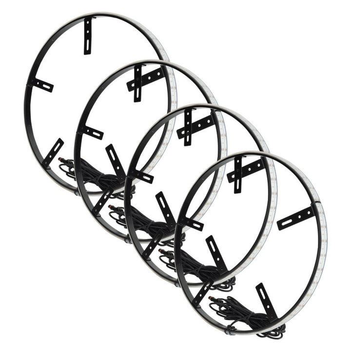 ORACLE Lighting LED Illuminated Wheel Rings 16.5in PLASMA ColorSHIFT w/BC2 Bluetooth Controller - Bull Strap
