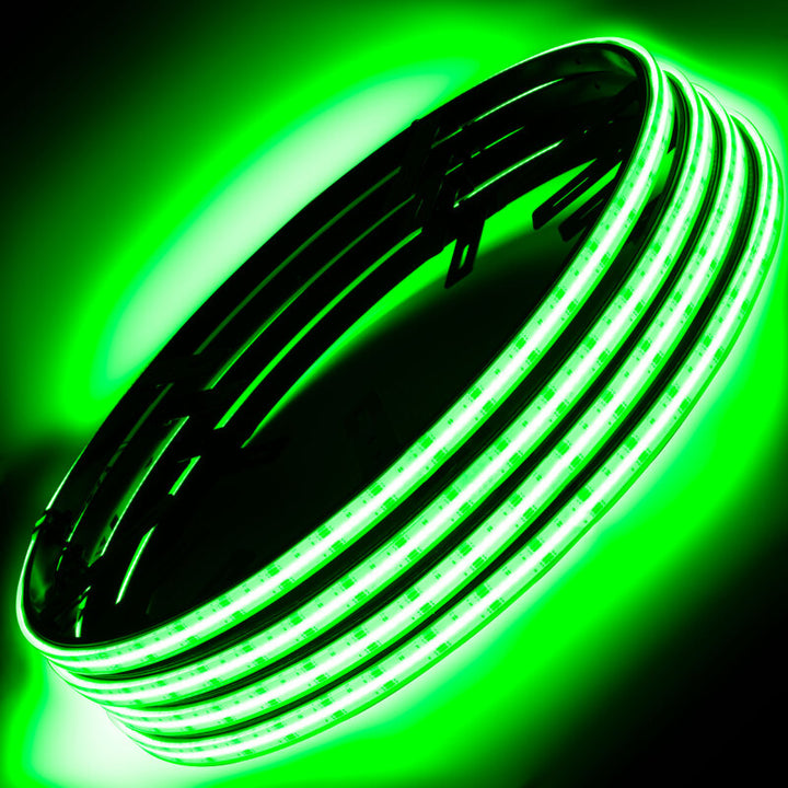 ORACLE Lighting LED Illuminated Wheel Rings 16.5in PLASMA ColorSHIFT w/BC2 Bluetooth Controller - Bull Strap