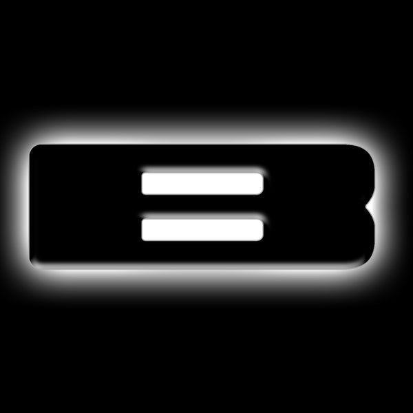 ORACLE Lighting Universal Illuminated LED Letter Badges - Matte Blk Surface Finish - B - Bull Strap