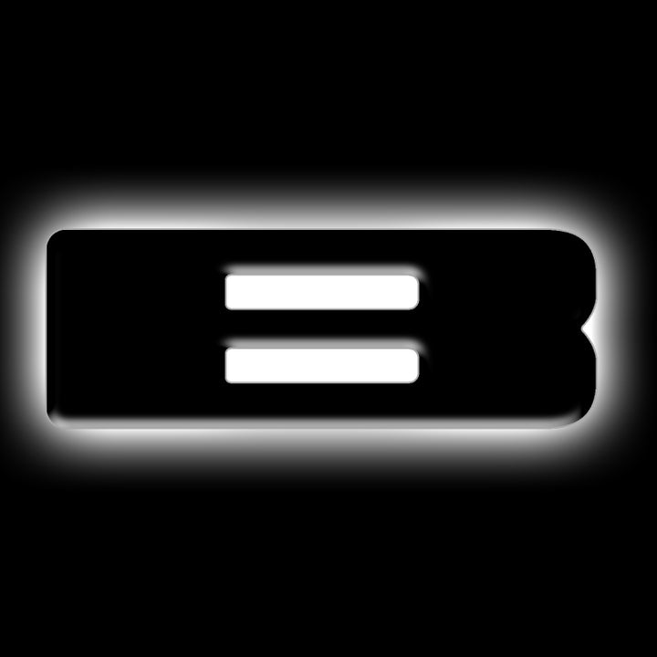 ORACLE Lighting Universal Illuminated LED Letter Badges - Matte Blk Surface Finish - B - Bull Strap