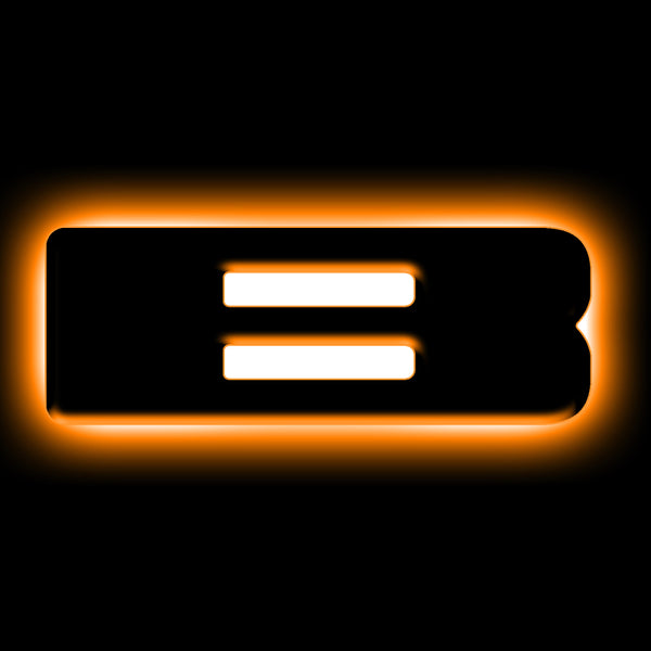ORACLE Lighting Universal Illuminated LED Letter Badges - Matte Blk Surface Finish - B - Bull Strap