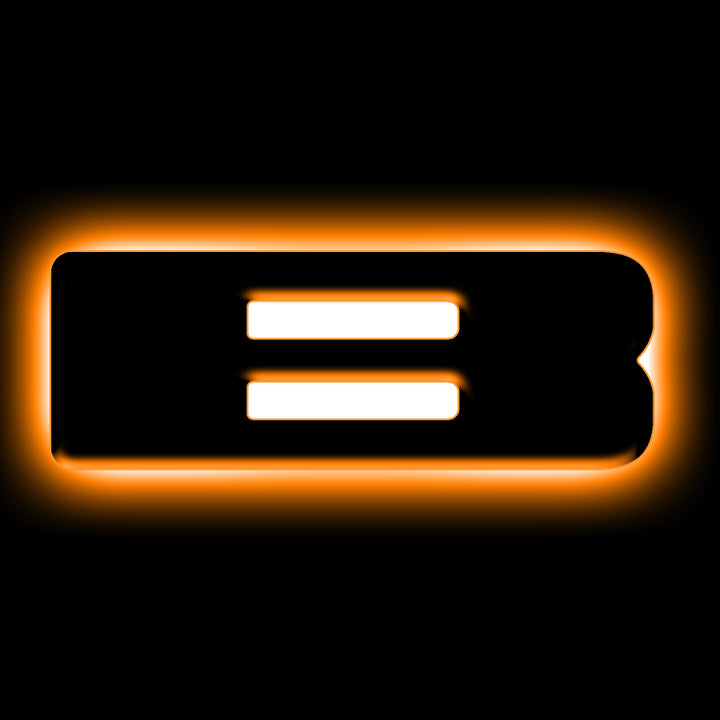 ORACLE Lighting Universal Illuminated LED Letter Badges - Matte Blk Surface Finish - B - Bull Strap