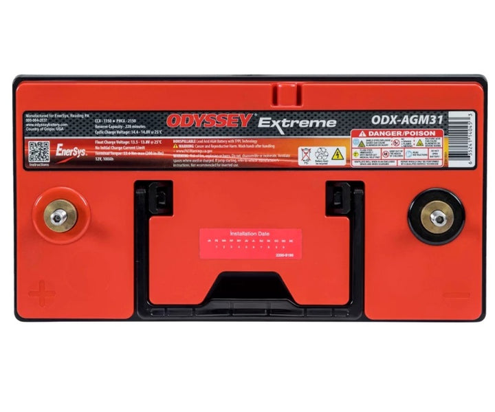 Odyssey Battery Auto/Truck/Heavy Duty & Commercial Extreme AGM Battery (31-PC2150S) - Bull Strap