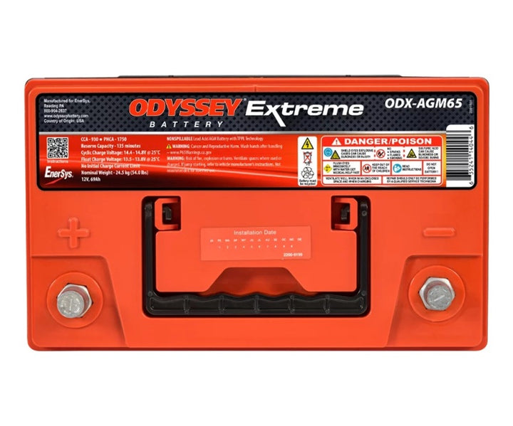 Odyssey Battery Auto/Truck/Heavy Duty & Commercial Extreme AGM Battery (65-PC1750T) - Bull Strap