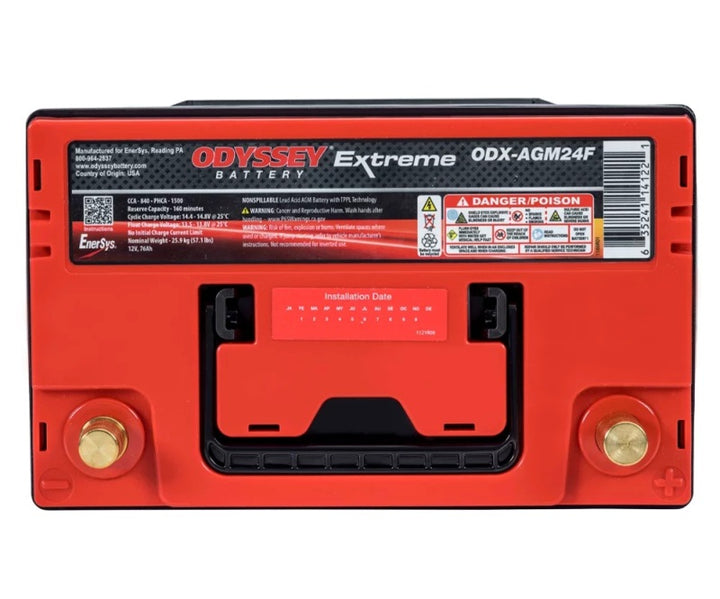 Odyssey Battery Auto/Truck/Heavy Duty & Commercial Extreme AGM Battery (NSB-AGM24F) - Bull Strap