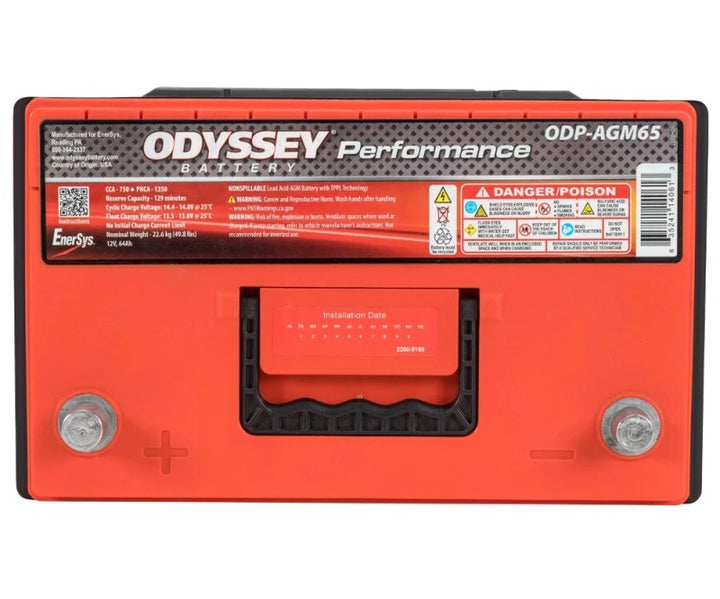 Odyssey Battery Auto/Truck/Heavy Duty & Commercial Performance AGM Battery (65-760) - Bull Strap