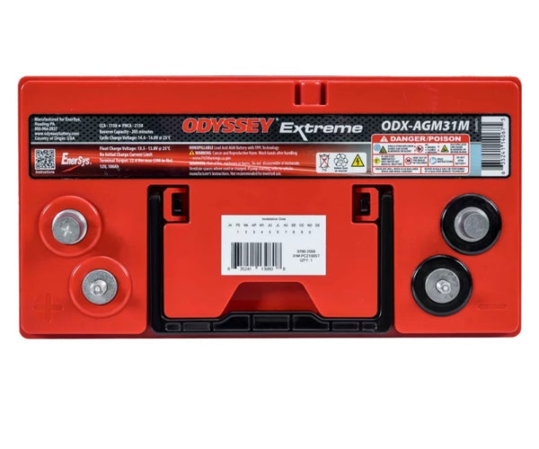 Odyssey Battery Marine/RV Extreme AGM Battery (31M-PC2150ST) - Bull Strap