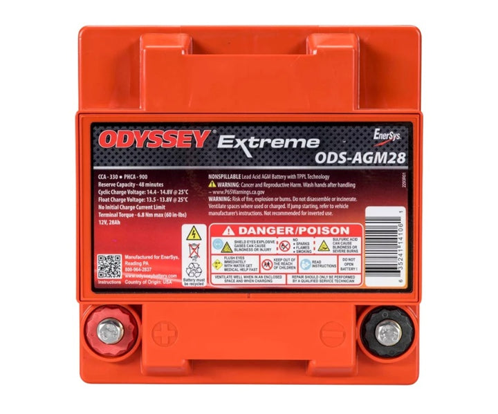 Odyssey Battery Powersport Extreme AGM Battery (PC925L) - Bull Strap