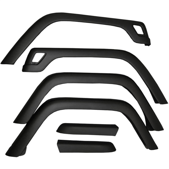 Omix 6-Piece Fender Flare Kit- 97-06 Jeep Wrangler - Bull Strap