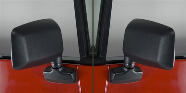 Omix Door Mirror Kit Black- 87-95 Jeep Wrangler YJ - Bull Strap