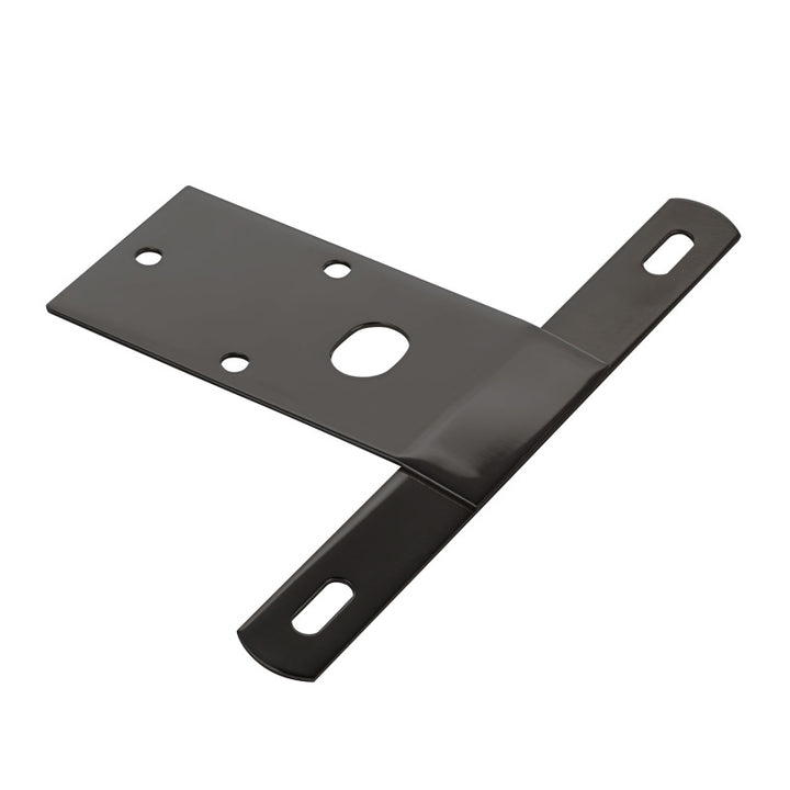 Omix License Plate Bracket Black- 76-86 CJ Models - Bull Strap
