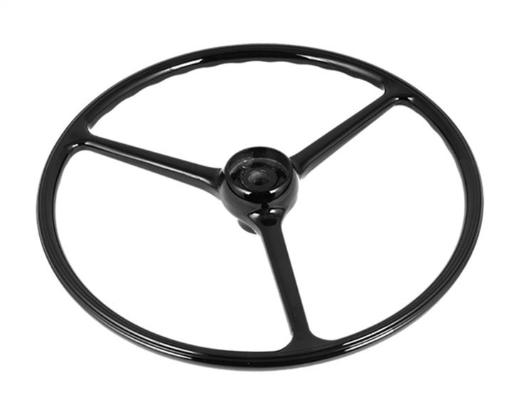 Omix Steering Wheel Black 64-75 Jeep CJ Models - Bull Strap