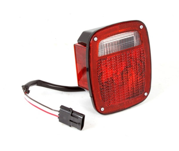 Omix Tail Light Black Housing LH 87-90 Jeep Wrangler - Bull Strap