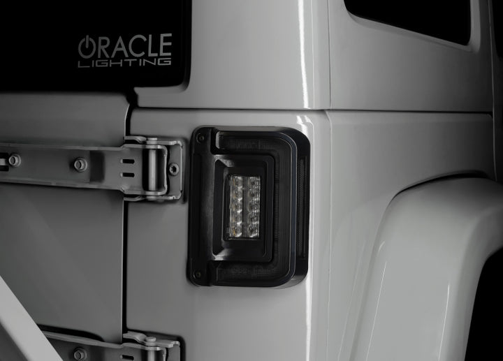 Oracle 07-17 Jeep Wrangler JK Flush Mount LED Tail Lights - Tinted - Bull Strap