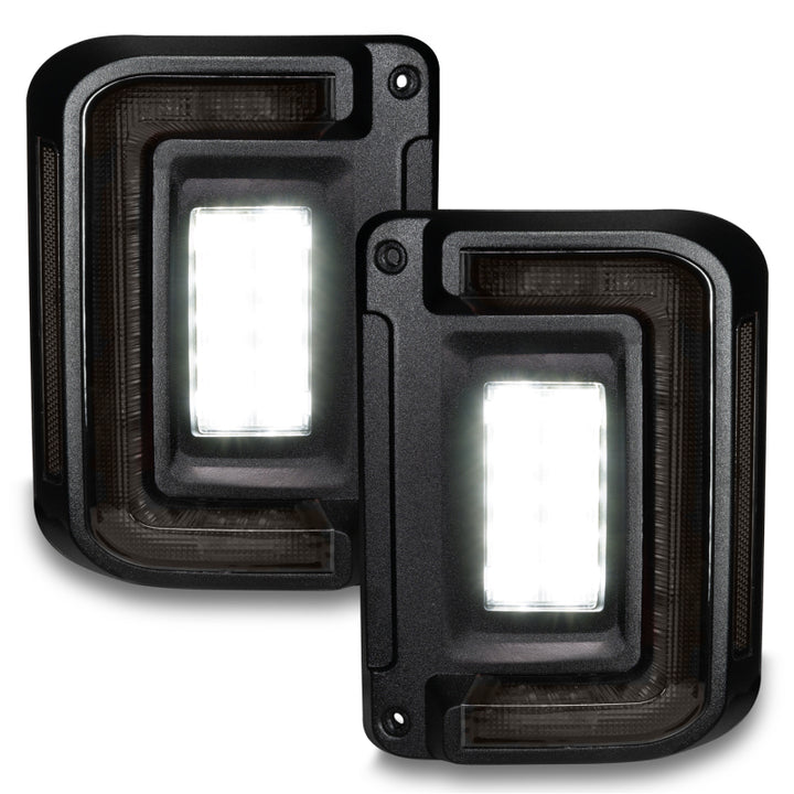 Oracle 07-17 Jeep Wrangler JK Flush Mount LED Tail Lights - Tinted - Bull Strap