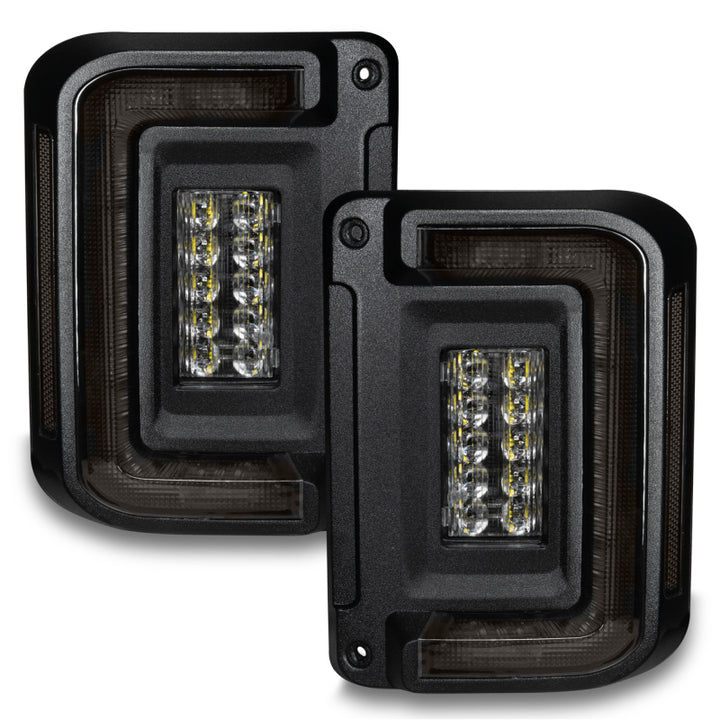 Oracle 07-17 Jeep Wrangler JK Flush Mount LED Tail Lights - Tinted - Bull Strap