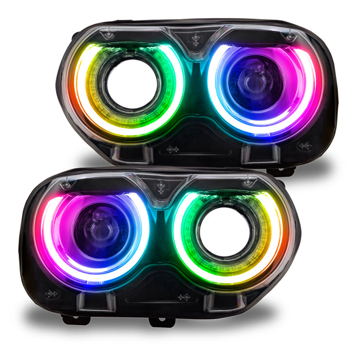 Oracle 15-21 Dodge Challenger RGB+W Headlight DRL Upgrade Kit - ColorSHIFT - BC1 - Bull Strap