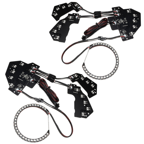Oracle 18-21 Ford Mustang Dynamic DRL w/ Halo Kit & Sequential Turn Signal - ColorSHIFT - Bull Strap