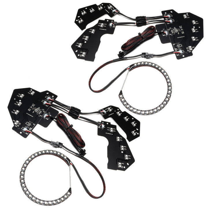 Oracle 18-21 Ford Mustang Dynamic DRL w/ Halo Kit & Sequential Turn Signal - ColorSHIFT - Bull Strap