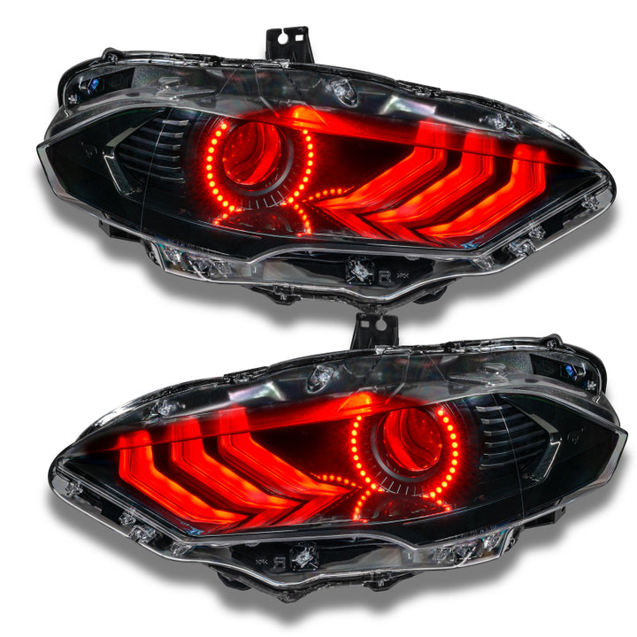 Oracle 18-21 Ford Mustang Dynamic DRL w/ Halo Kit & Sequential Turn Signal - ColorSHIFT - Bull Strap