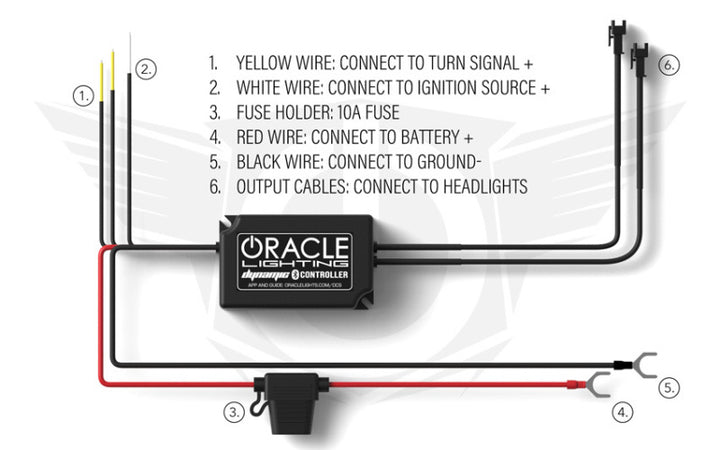 Oracle 18-21 Ford Mustang Dynamic DRL w/ Halo Kit & Sequential Turn Signal - ColorSHIFT - Bull Strap