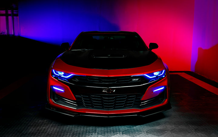 Oracle 19-21 Chevy Camaro SS/RS RGBW+A Headlight DRL Kit - ColorSHIFT w/ BC1 Cntrl - Bull Strap