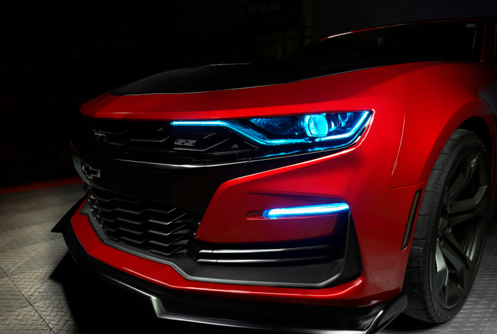 Oracle 19-21 Chevy Camaro SS/RS RGBW+A Headlight DRL Kit - ColorSHIFT w/ BC1 Cntrl - Bull Strap