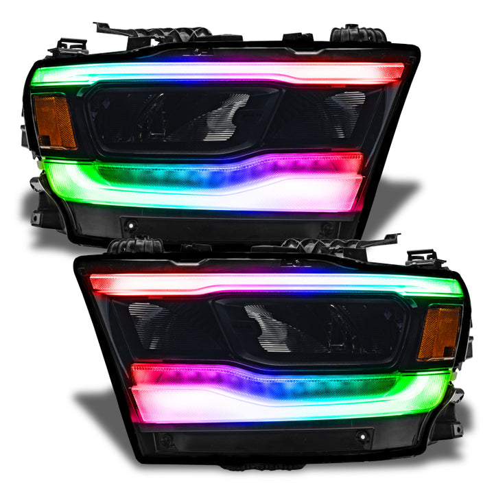 Oracle 19-21 Dodge RAM 1500 RGB+W Headlight DRL Kit- Reflector LED Headlights - +W - Bull Strap