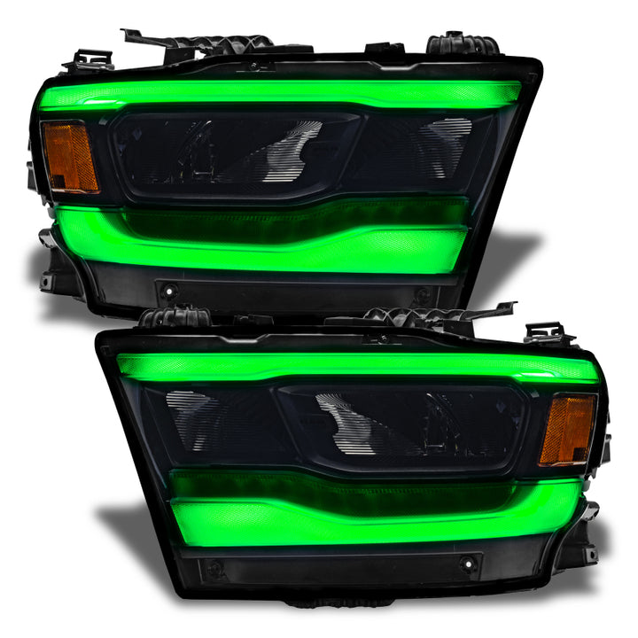 Oracle 19-21 Dodge RAM 1500 RGB+W Headlight DRL Kit- Reflector LED Headlights - +W - Bull Strap
