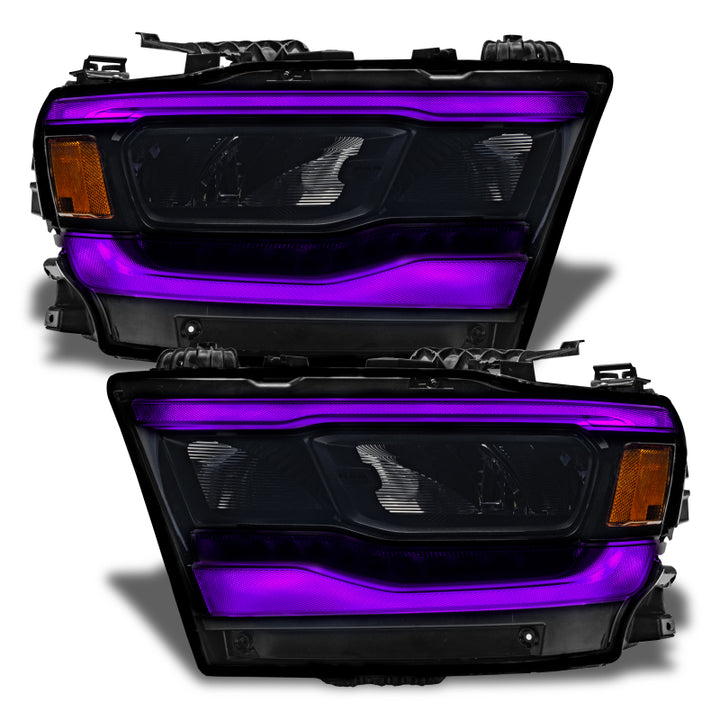 Oracle 19-21 Dodge RAM 1500 RGB+W Headlight DRL Kit- Reflector LED Headlights - +W - Bull Strap