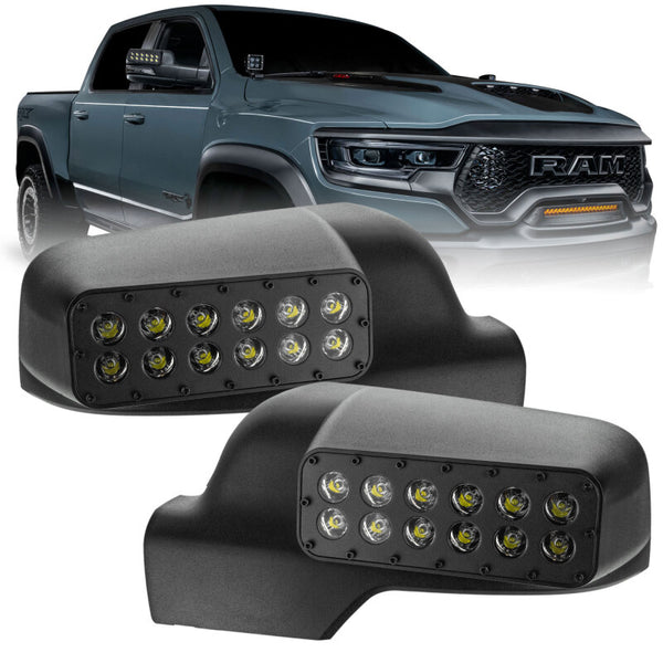 Oracle 19-23 Ram 1500 DT LED Off-Road Side Mirror Ditch Lights - Bull Strap