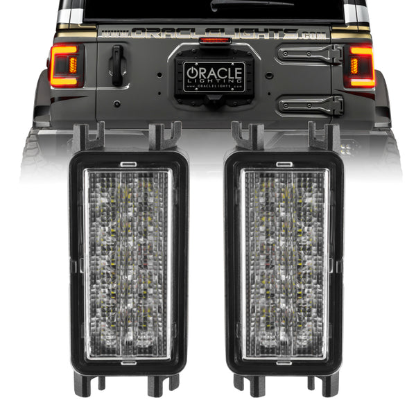 Oracle 2018+ Jeep Wrangler JL Dual Function Reverse LED Flush Taillight - Amber/White - Bull Strap