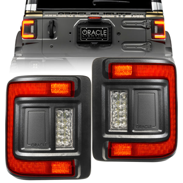 Oracle 2018+ Jeep Wrangler Rubicon/Sport LED Flush Mount Tail Light - Tinted - Bull Strap