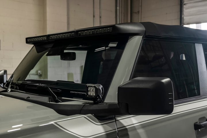 Oracle 2021+ Ford Bronco Integrated Windshield Roof LED Light Bar System - Bull Strap