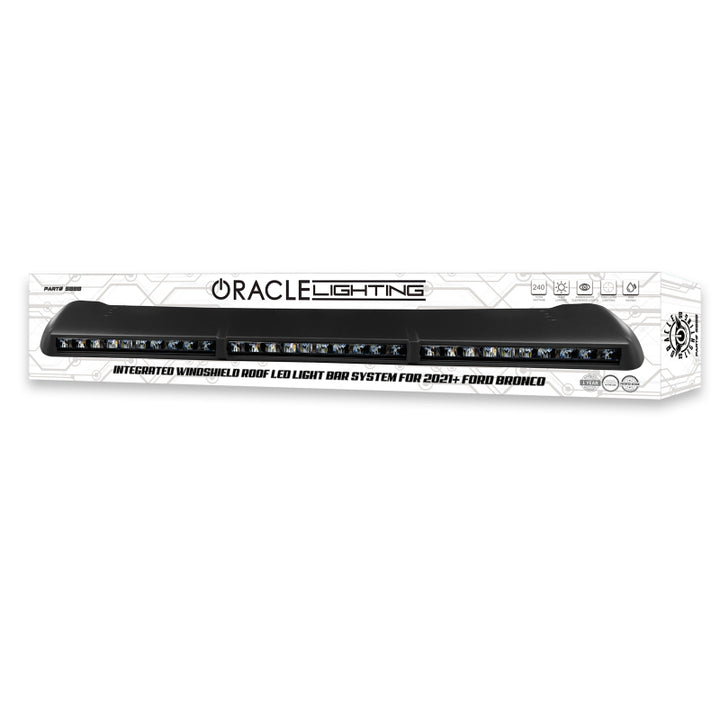 Oracle 2021+ Ford Bronco Integrated Windshield Roof LED Light Bar System - Bull Strap