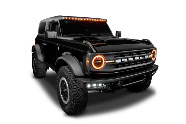 Oracle 2021+ Ford Bronco Integrated Windshield Roof LED Light Bar System - Bull Strap