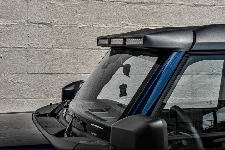 Oracle 2021+ Ford Bronco Integrated Windshield Roof LED Light Bar System - Bull Strap