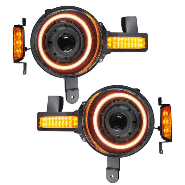 Oracle 2021+ Ford Bronco Oculus BI-LED Projector Headlights - Bull Strap