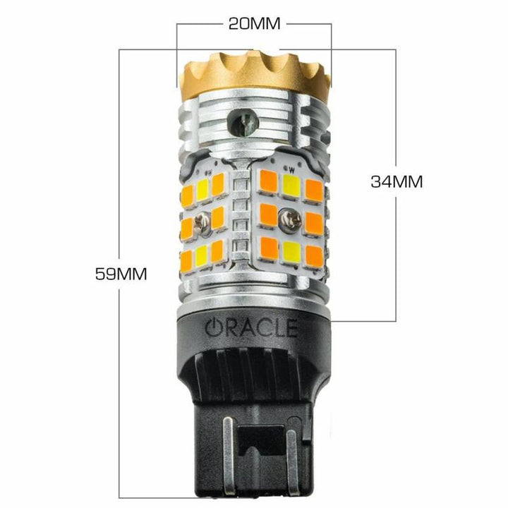 Oracle 7443-CK LED Switchback High Output Can-Bus LED Bulbs - Amber/White Switchback - Bull Strap